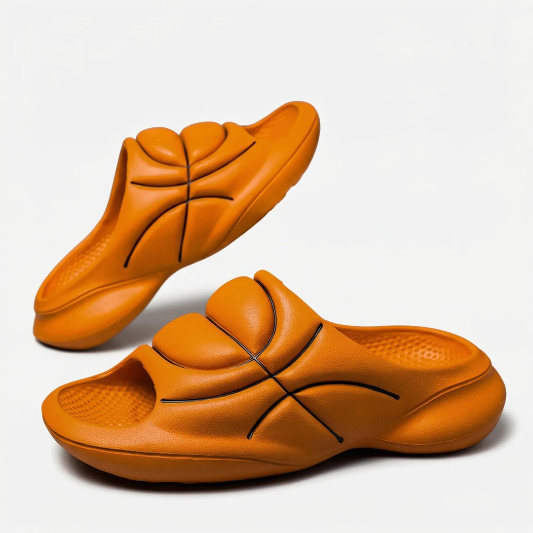 Slippers heren | Basketbal slides met dikke zool en comfort