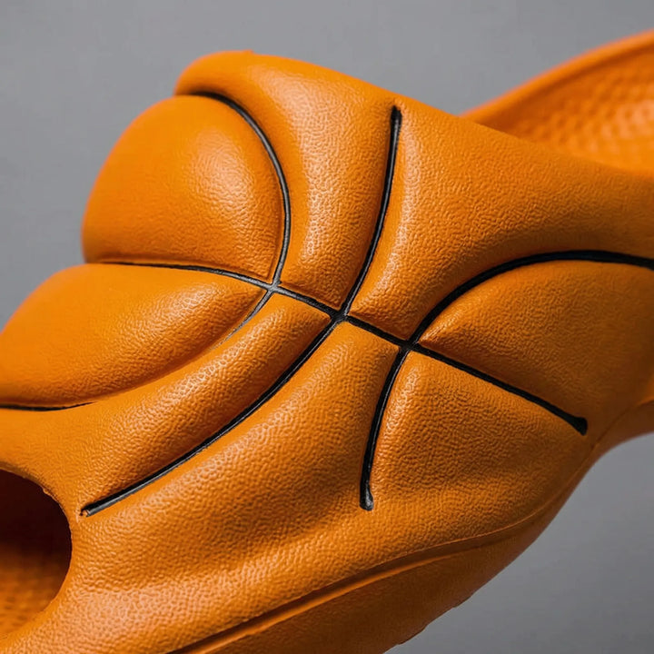 Slippers heren | Basketbal slides met dikke zool en comfort