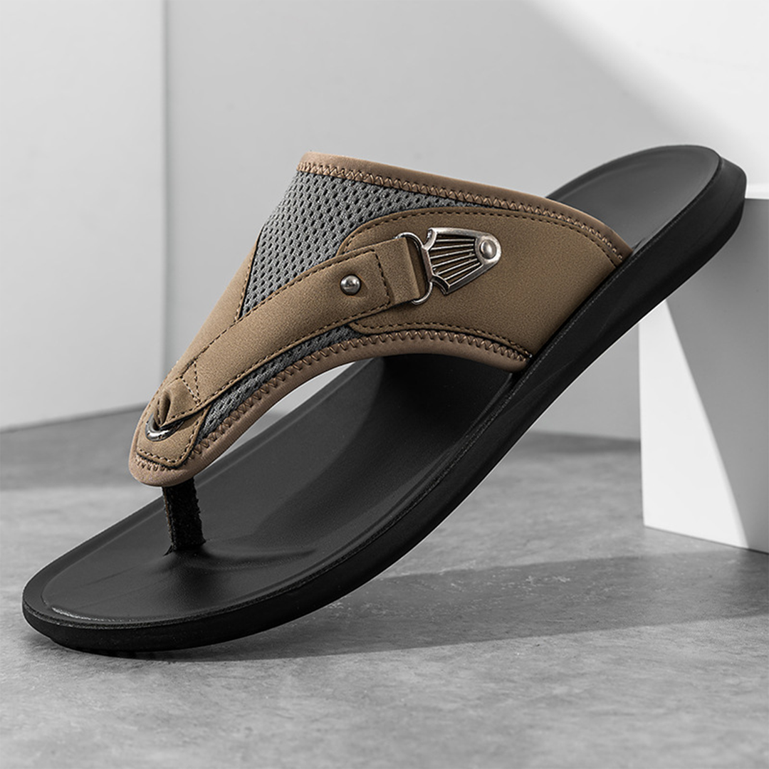 Slippers heren | Comfortabele slides met brede band