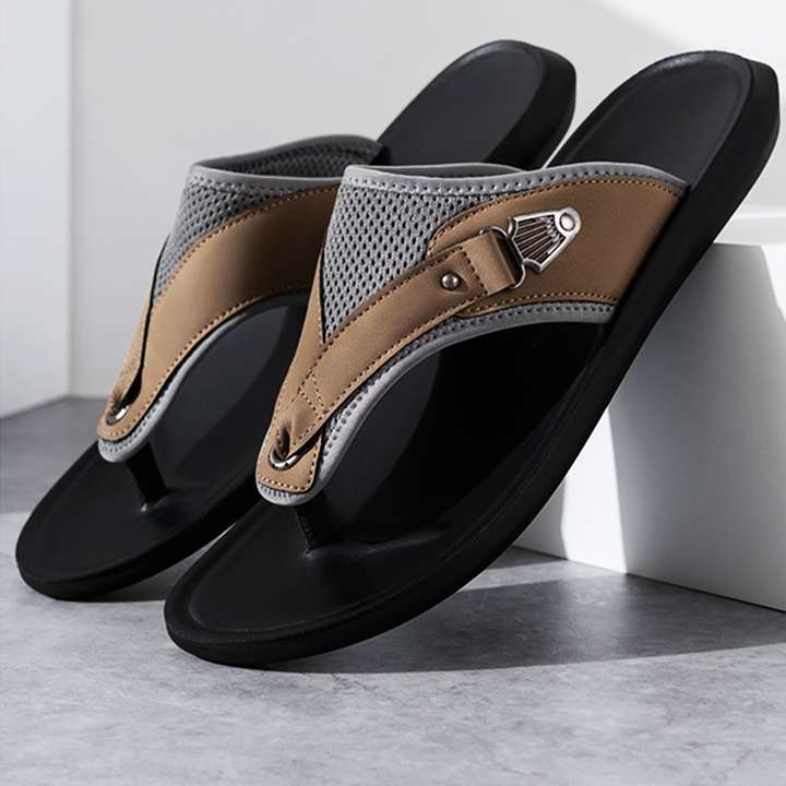 Slippers heren | Comfortabele slides met brede band