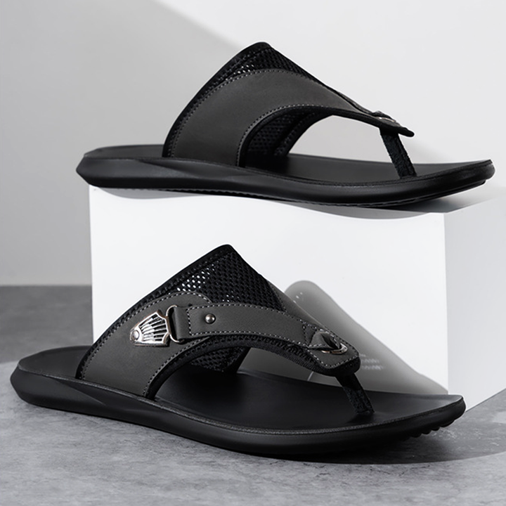 Slippers heren | Comfortabele slides met brede band
