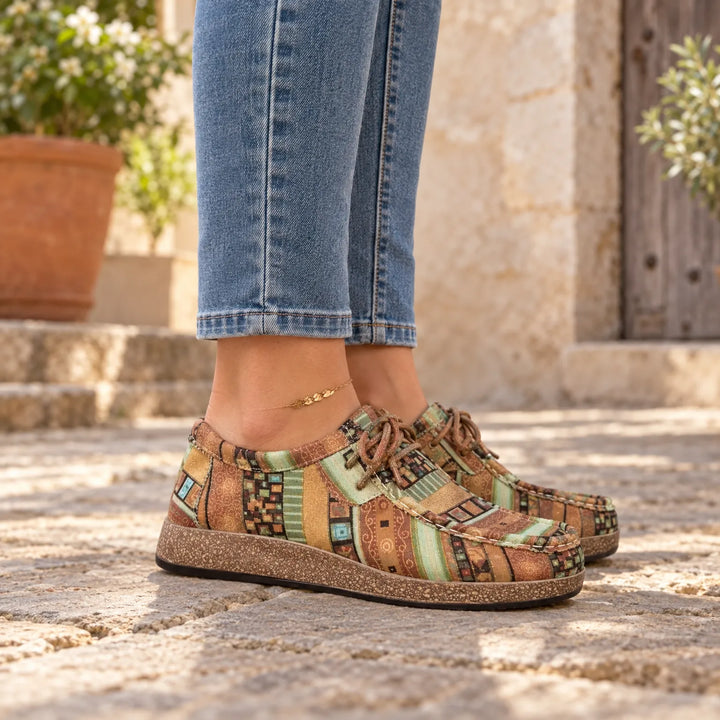 Sneakers dames | Comfort schoenen met kleurrijke print