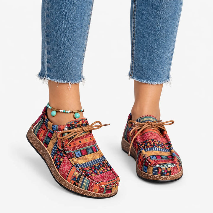 Sneakers dames | Comfort schoenen met kleurrijke print