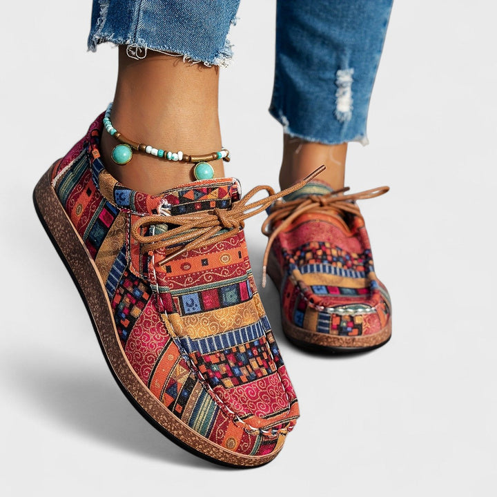 Sneakers dames | Comfort schoenen met kleurrijke print