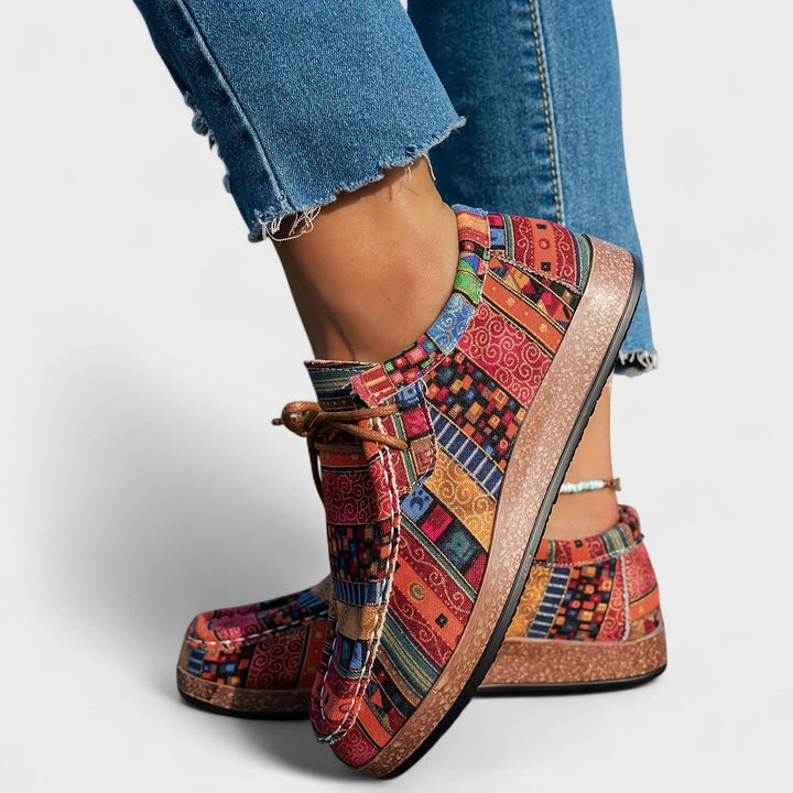 Sneakers dames | Comfort schoenen met kleurrijke print