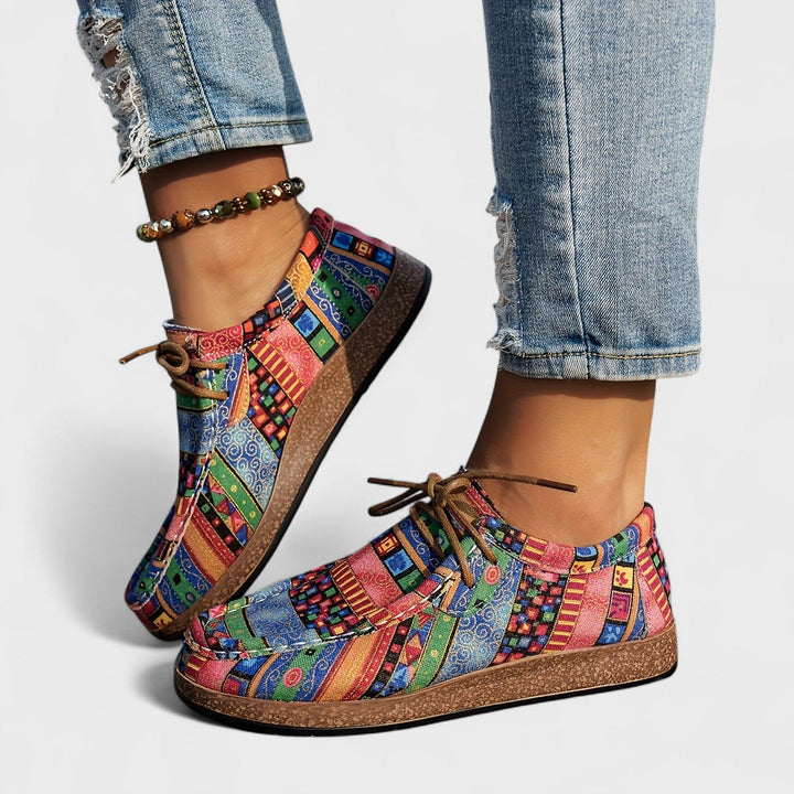Sneakers dames | Comfort schoenen met kleurrijke print