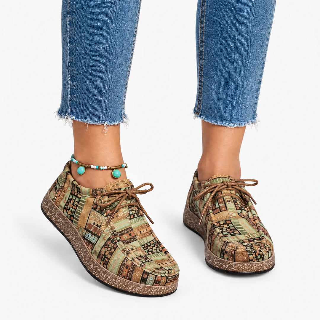 Sneakers dames | Comfort schoenen met kleurrijke print