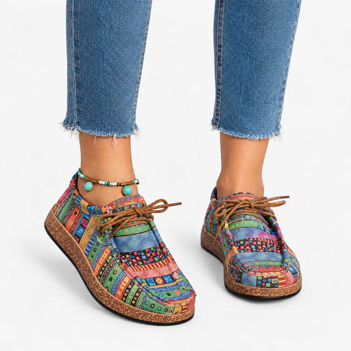 Sneakers dames | Comfort schoenen met kleurrijke print