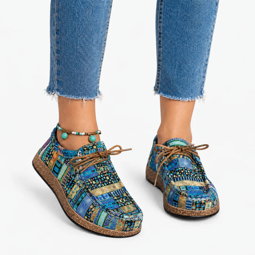 Sneakers dames | Comfort schoenen met kleurrijke print