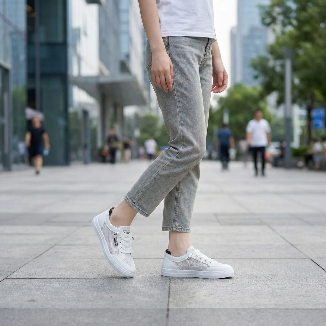 Sneakers dames | Lage sneaker met ademend mesh