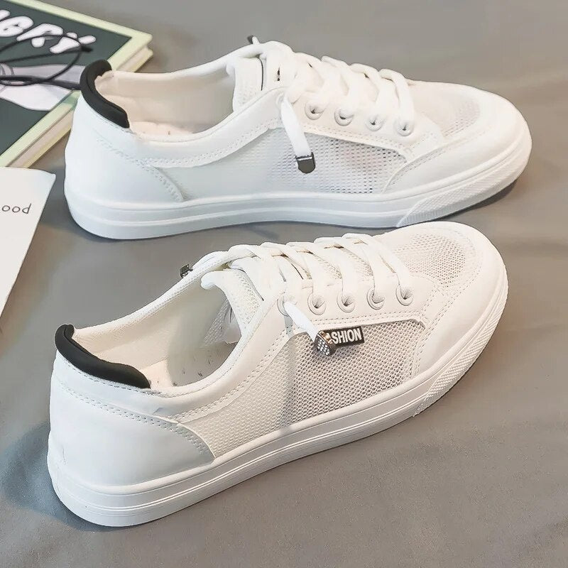 Sneakers dames | Lage sneaker met ademend mesh