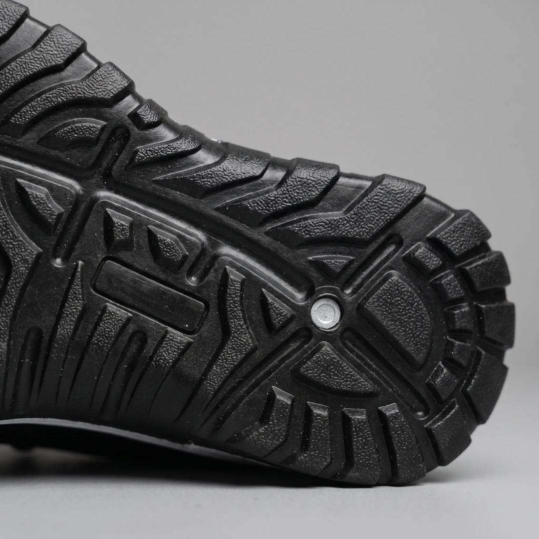 Sneakers dames | Zwart ademend model met veters en profielzool
