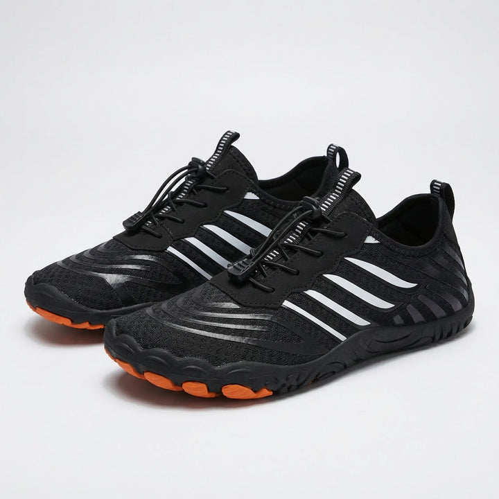 Sneakers dames | Zwart sportief model met flexibele zool