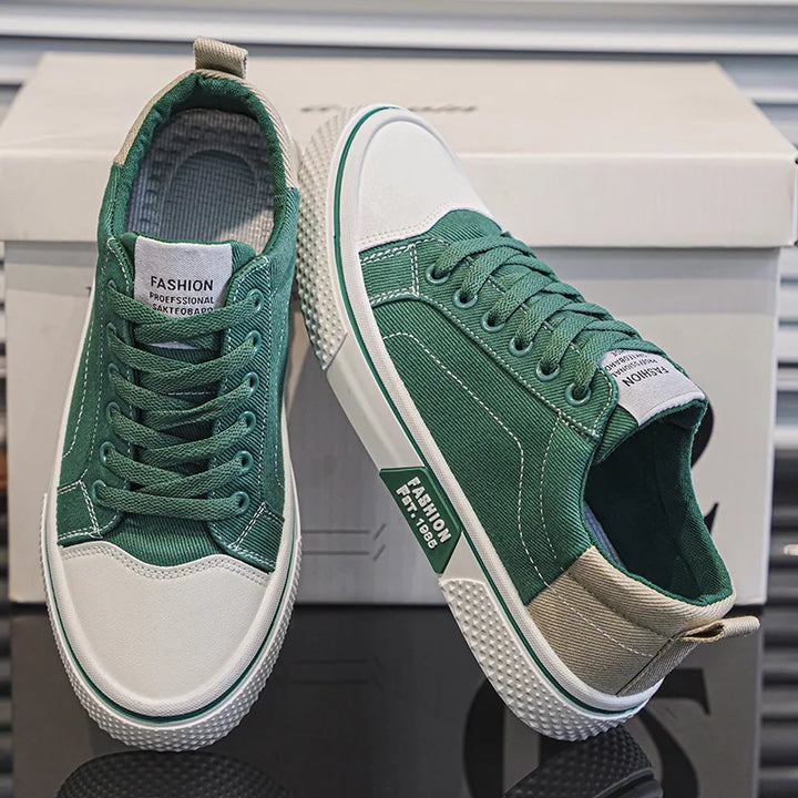 Sneakers heren | Casual canvas sneakers met veters