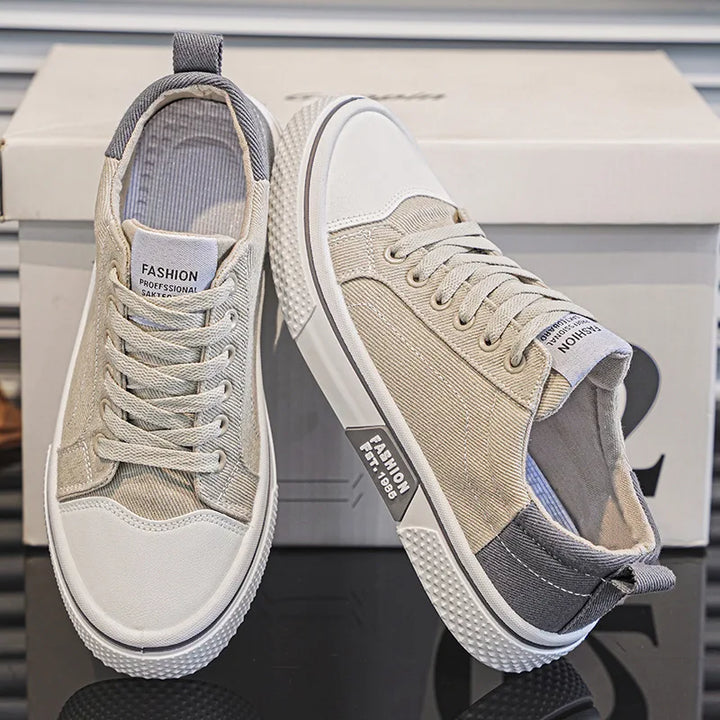 Sneakers heren | Casual canvas sneakers met veters