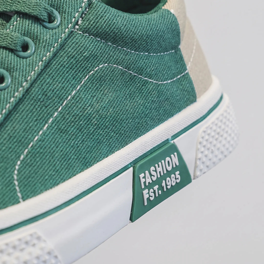 Sneakers heren | Casual canvas sneakers met veters
