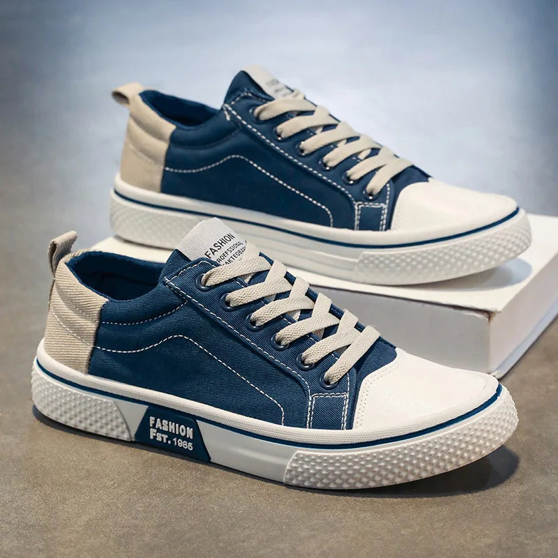 Sneakers heren | Casual canvas sneakers met veters