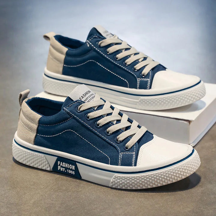Sneakers heren | Casual canvas sneakers met veters