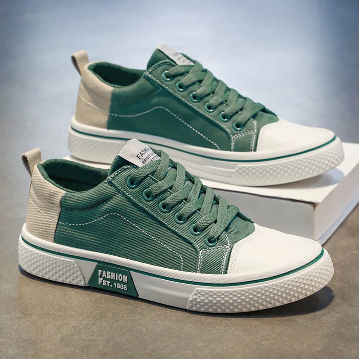 Sneakers heren | Casual canvas sneakers met veters