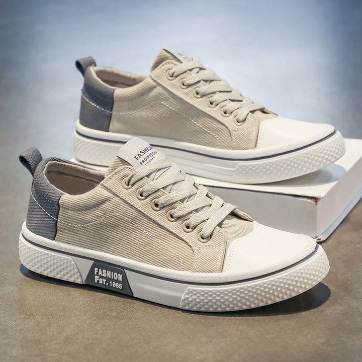 Sneakers heren | Casual canvas sneakers met veters