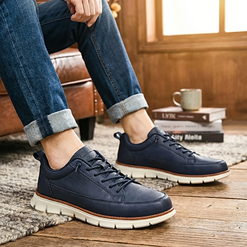 Sneakers heren | Comfortabele casual schoenen met dikke zool
