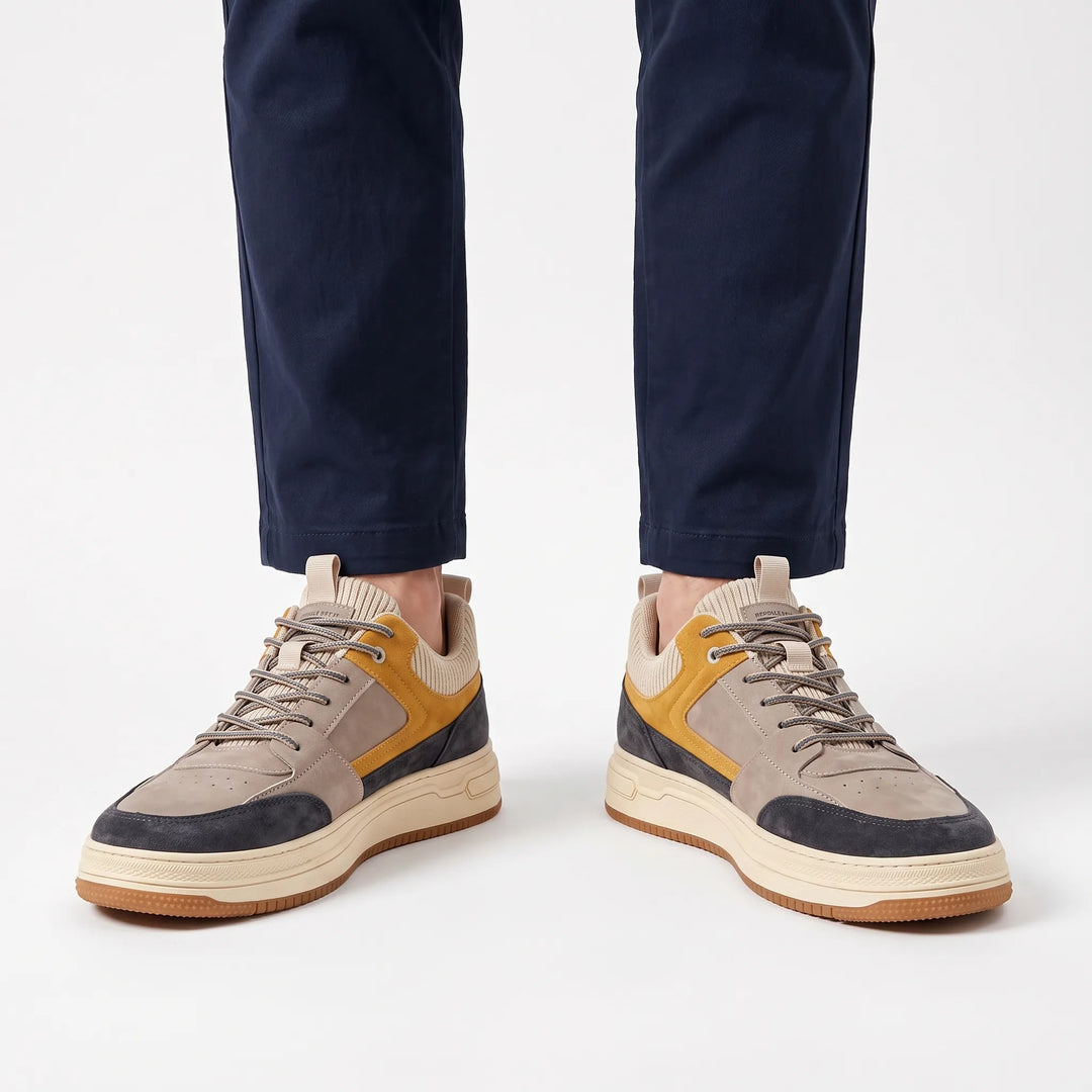 Sneakers heren | Lage schoenen met veters en chunky zool