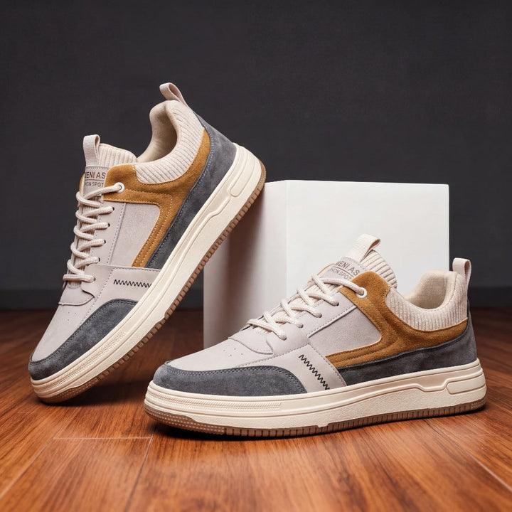 Sneakers heren | Lage schoenen met veters en chunky zool