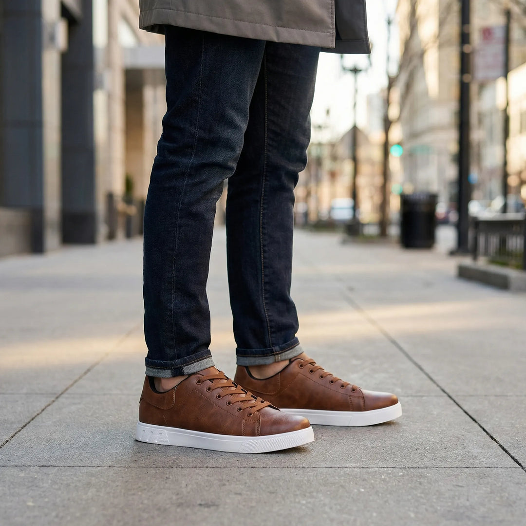 Sneakers heren | Low-top sneakers met vetersluiting