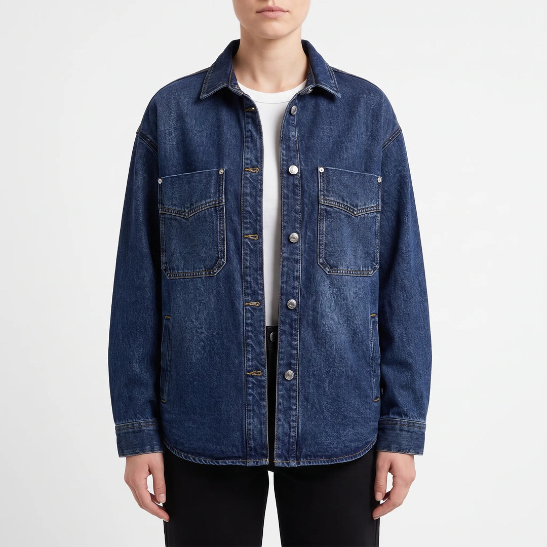 Spijkerjack dames | Oversized model met borstzakken
