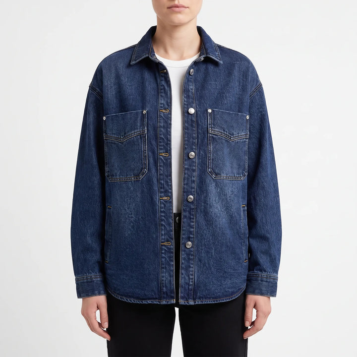 Spijkerjack dames | Oversized model met borstzakken