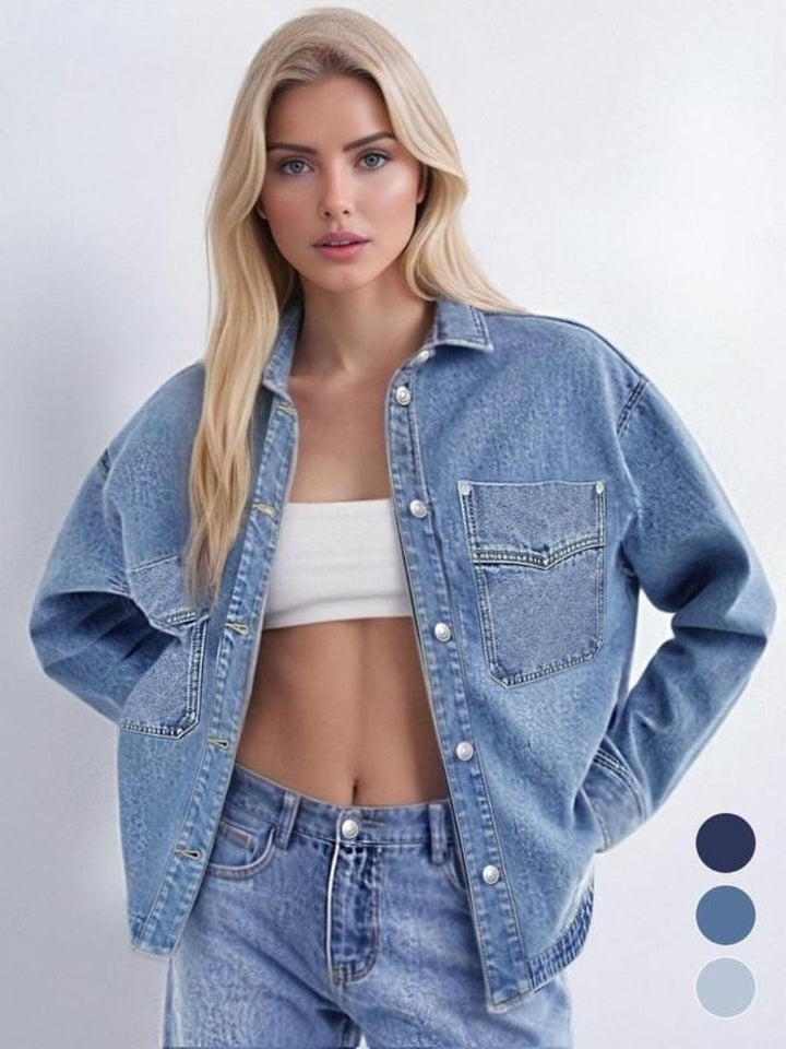 Spijkerjack dames | Oversized model met borstzakken
