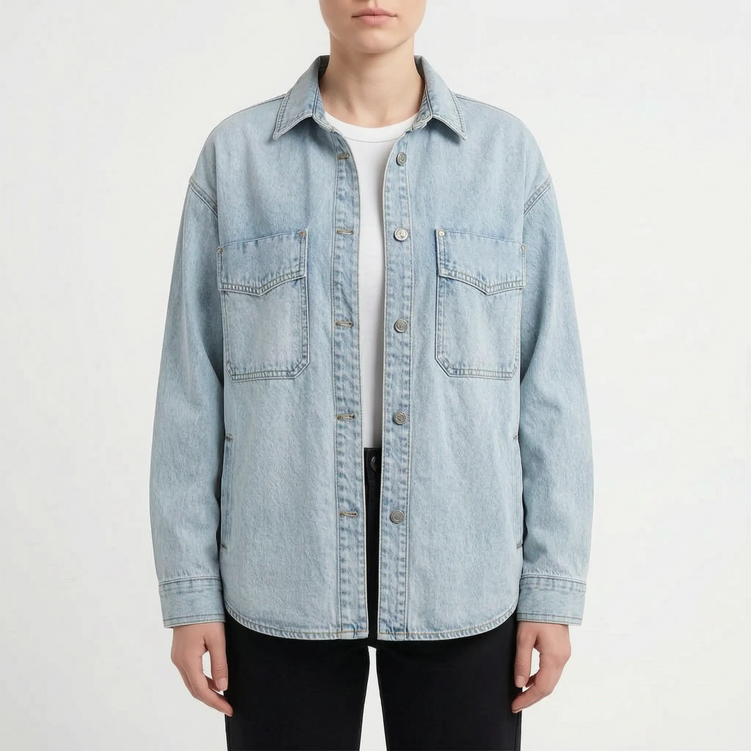 Spijkerjack dames | Oversized model met borstzakken