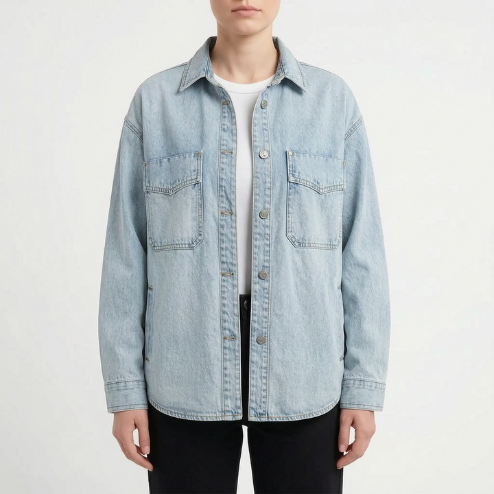 Spijkerjack dames | Oversized model met borstzakken