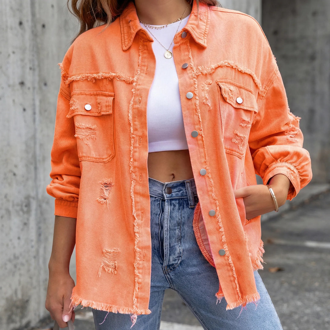 Spijkerjas dames | Cropped met rafelrand