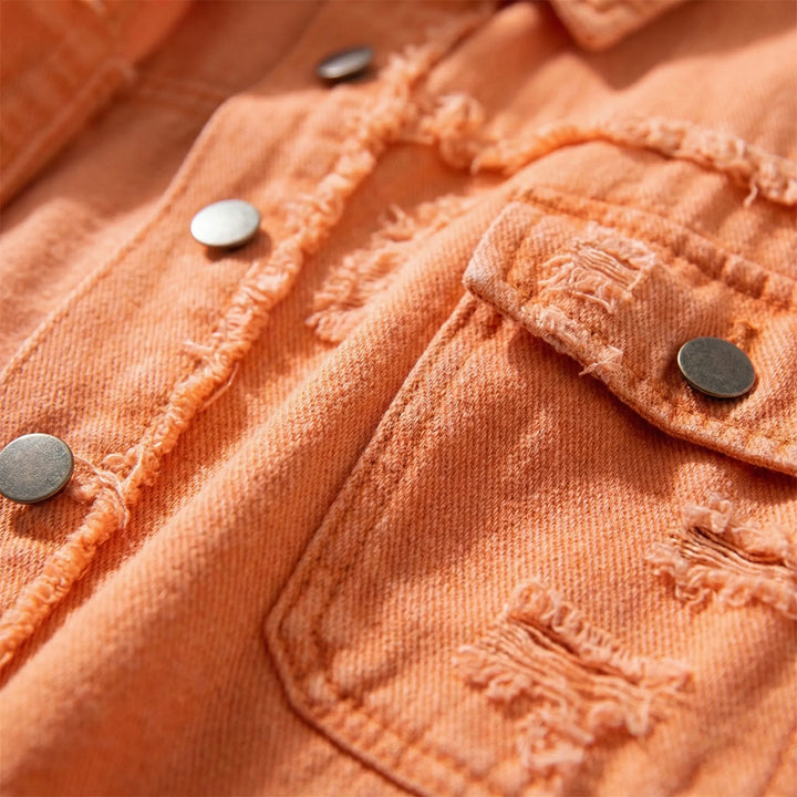 Spijkerjas dames | Cropped met rafelrand