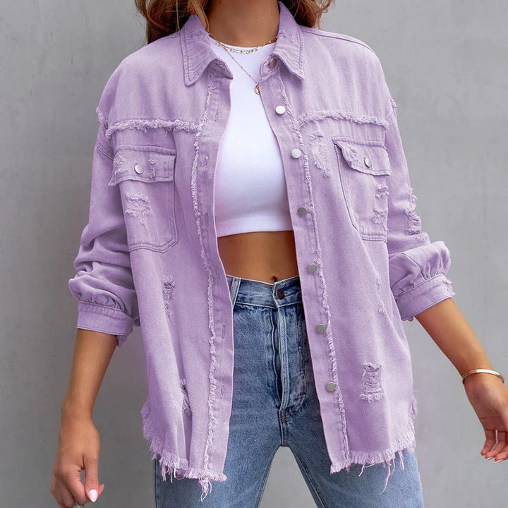Spijkerjas dames | Cropped met rafelrand