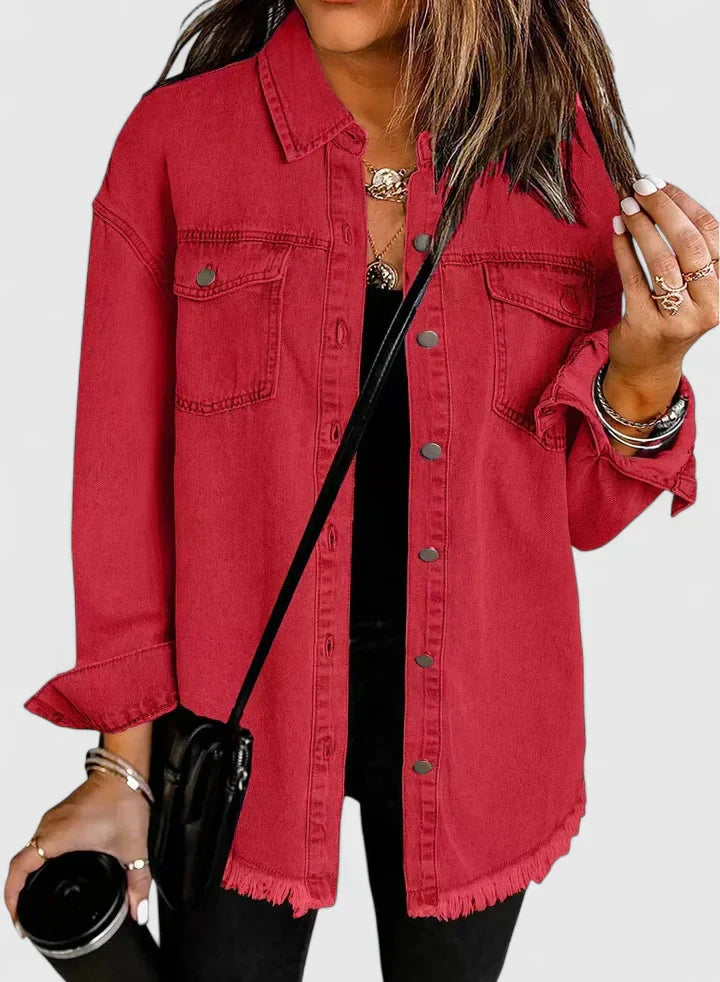 Spijkerjas dames | Denim jasje met knopen