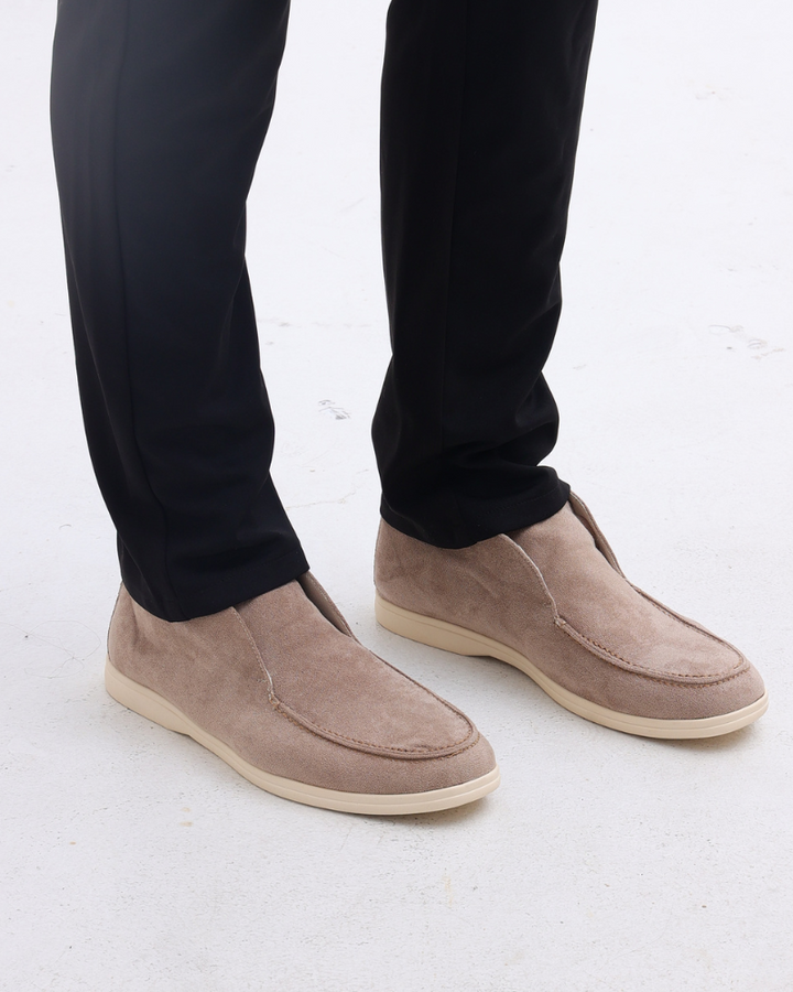 Suède schoenen heren | Instappers met comfortabele zool