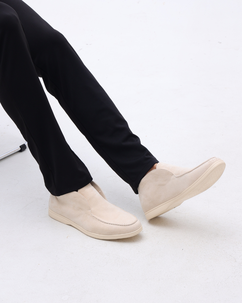 Suède schoenen heren | Instappers met comfortabele zool