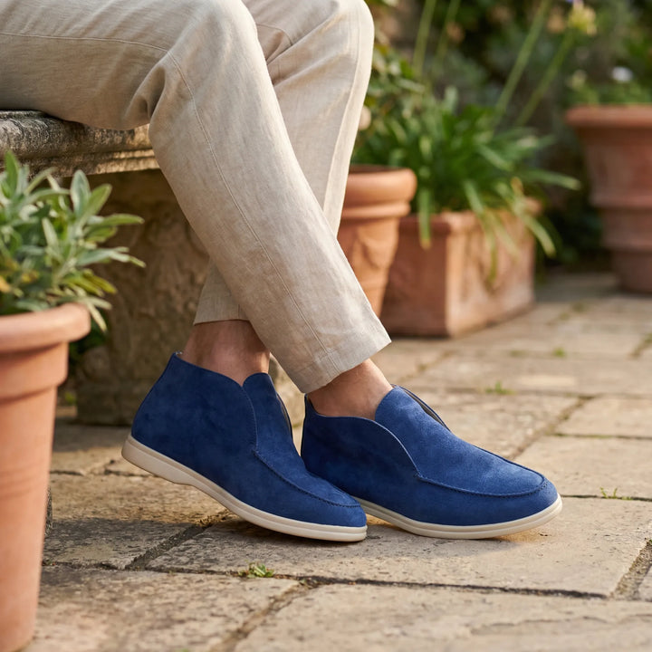 Suède schoenen heren | Instappers met comfortabele zool