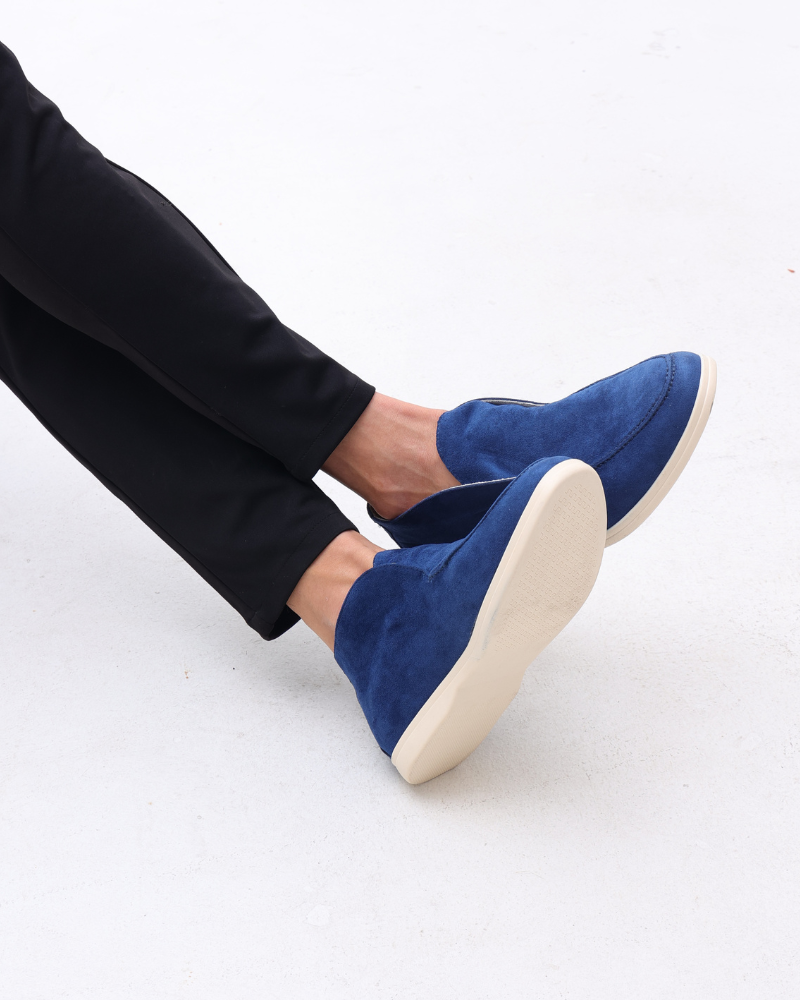 Suède schoenen heren | Instappers met comfortabele zool