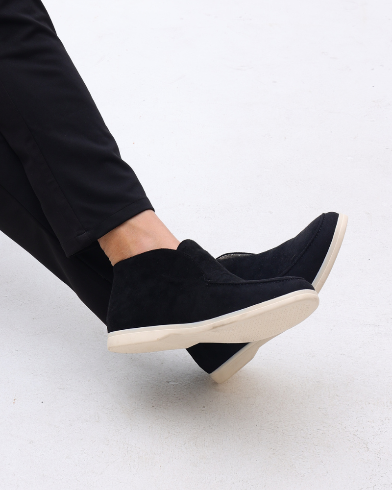 Suède schoenen heren | Instappers met comfortabele zool
