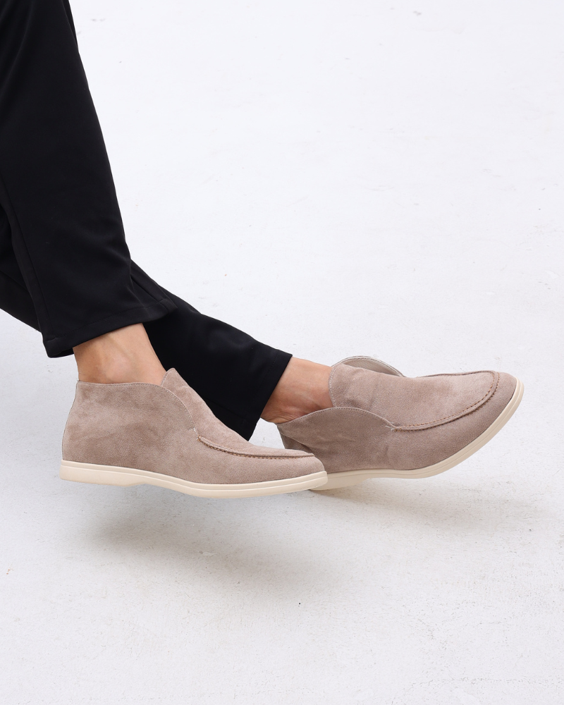 Suède schoenen heren | Instappers met comfortabele zool