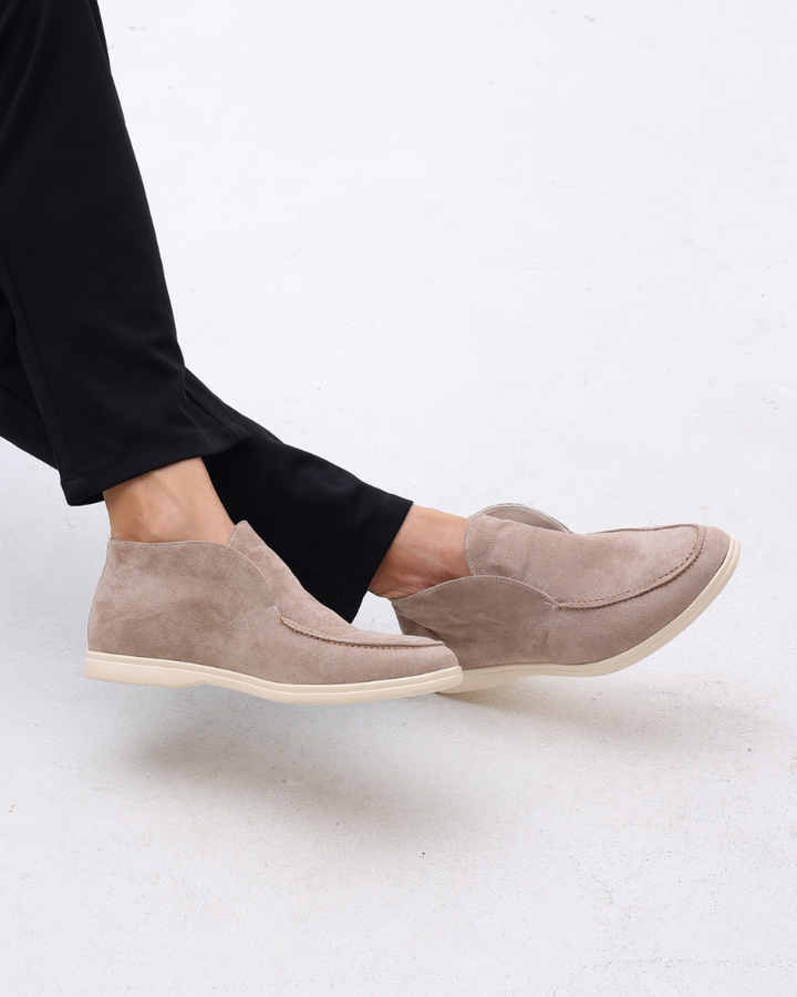 Suède schoenen heren | Instappers met comfortabele zool