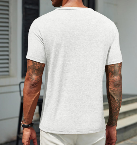 T-shirt heren | Zacht basic shirt met ronde hals
