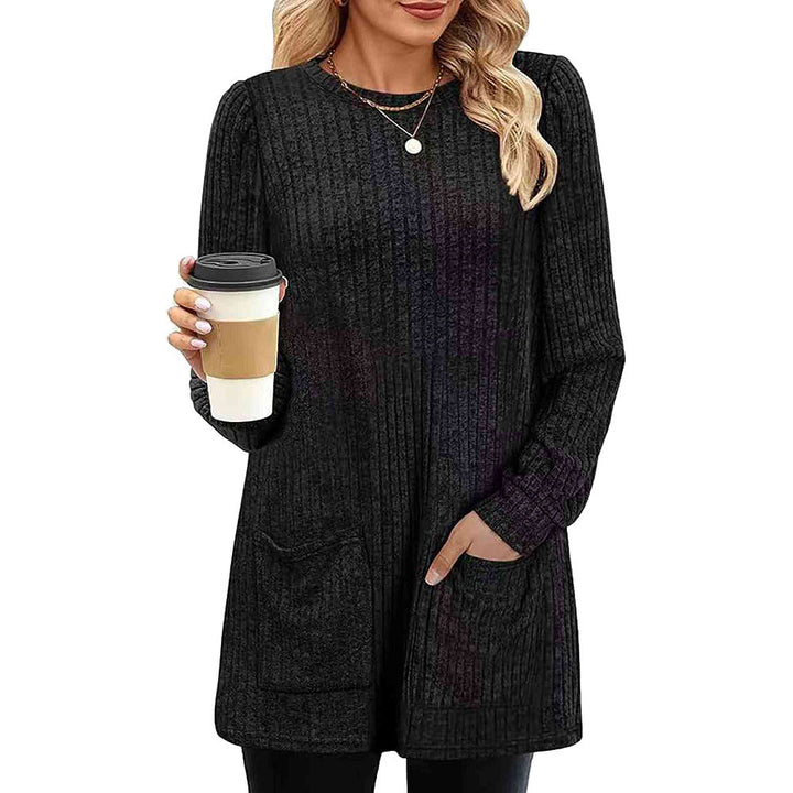 Warme dames sweater jurk met zakken | Herfst & winter