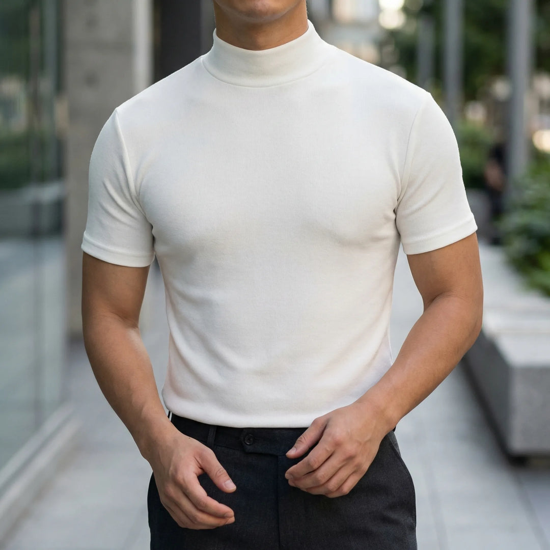 T shirt heren | Basic t-shirt met korte mouw en ronde hals