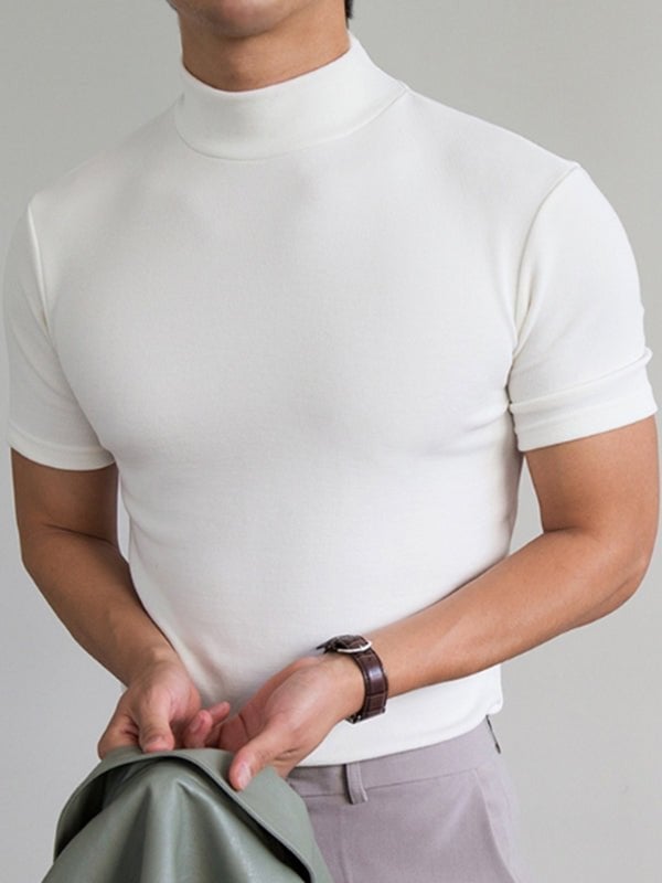T shirt heren | Basic t-shirt met korte mouw en ronde hals