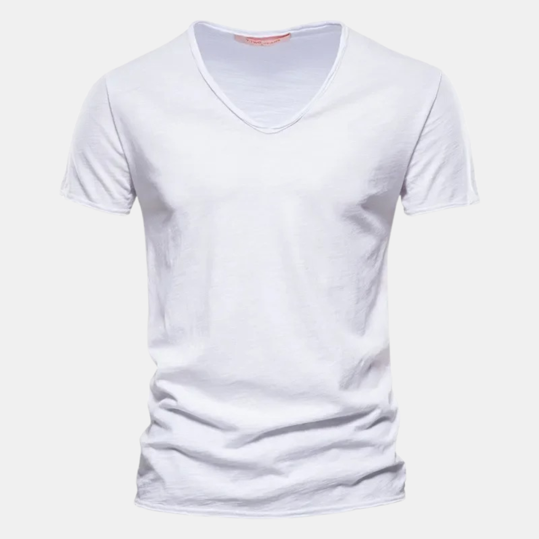 T shirt heren | Casual t-shirt met korte mouw en ronde hals