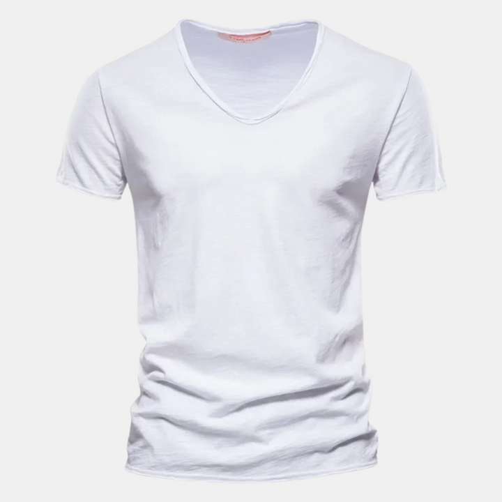 T shirt heren | Casual t-shirt met korte mouw en ronde hals